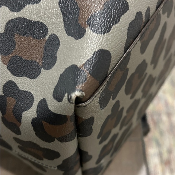 Coach Leopard Print Tote in Black and Brown - Picture 5 of 11